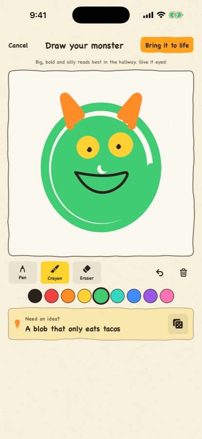 Drawing your own monster