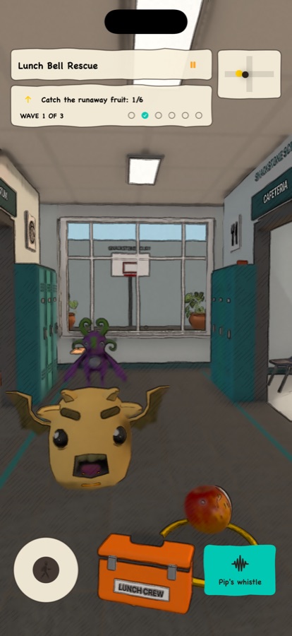 Pip on the school map during the Lunch Bell Rescue