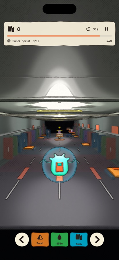 A shielded hallway run