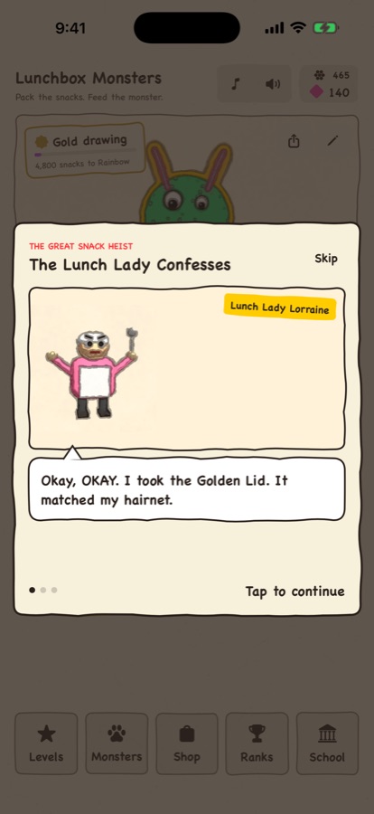 Story comic: the Lunch Lady confesses